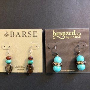 BARSE Turquoise Earrings - Set of Two - NEW
